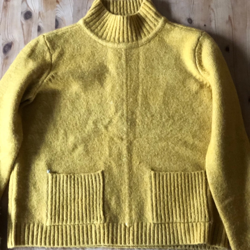 Marled - XS Mustard Yellow High Neck Sweater